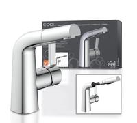 EISL NI075COCR Cool Washbasin Pull Out Shower for Hair Washing, Water Saving Tap, Bathroom Faucet, Basin, Chrome, 160x159x110mm