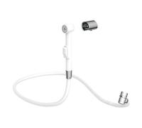 EISL DX25W-A Bathroom Shower Head Bidet Hand Shower for Kitchen, Bathroom, Laundry Room or Workshop, Sink Shower, Ideal for Retrofitting, Set with Hose (1250mm) and Adapter, Toilet Shower Head - White
