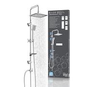EISL Easy Cool Set, Column 2 in 1 with Large (22 x 19 cm) and Hand, Rain Shower with Wall Bracket, DX12007, Chrome, (B x H x T) ca. 220 x 1050 x 450 mm