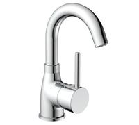 EISL Futura NI075FUTCR-LP Low Pressure Washbasin 360° Pivoting Bathroom Single Lever Mixer Tap, Chrome, Platzsparend
