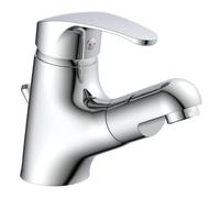 EISL NI075TCO VICO Washbasin, Bathroom Pull-Out Shower for Hair Washing, Single Lever Mixer Tap Extendible with Drain Fitting, Chrome, Platzsparend