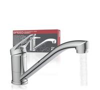 EISL NI182SCR-LP Low Pressure Speed 360° Swivel Kitchen Tap for Double Sinks Single Lever Mixer Tap Low Pressure Chrome