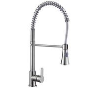 EISL NI183ESCRNI-LP-PR-A Leon Kitchen Low Pressure with Removable Dish Rinser Tap 360° Swivelling, Stainless Steel, Niederdruck