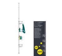 EISL Telescopic Shower Shelf with 4 Shower Baskets No Drilling Bathroom Accessories Basket Storage Bathroom Stainless Steel