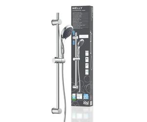 EISL Welly DX6051CSB, Shower Set with Hose and Holder, Includes Water Saving Seal, Shower Head with Hose, Chrome