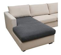 Eismodra Sectional Couch Covers Chaise Cushion Cover for Sofa L Shape Chaise Lounge Magic Stretch 3 Cushion Couch Slipcover for Dogs L Shaped Replacement Protector,Dark Gray X-Large(Only 1 Piece)