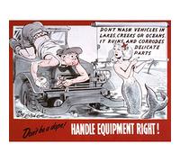 Eisner War WWII USA Don't Be Dope Mermaid Advert Premium Wall Art Canvas Print 18X24 Inch