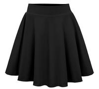 Eisnnu Girls Tennis Skirt Sports Skirt with Built-in Shorts Kids Teen Girls High Elastic Waist A Line Stretchy School Skirt (UK, Age, 12 Years, 14 Years, Regular, M, Black)