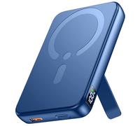 Eissix For Magsafe Power Bank, 12000mAh Portable Charger, 22.5W Fast Charging Battery Pack with USB-C Input & Output, LED Display for iPhone 17/16/15/14/13/12 Series-Dark Blue