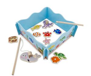Eitech Wooden Fishing Game Educational Color Perception Toy for Toddlers, Multi Color, Deluxe Fishing Game