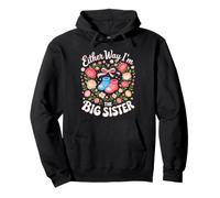 Either Way I'm The Big Sister Gender Reveal Sibling Big Pullover Hoodie
