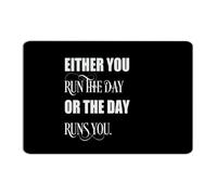 Either You Run The Day Or The Day Runs You Metal Tin Sign 12x18 Inch Hanging Lounge Laundry Bedroom Wall Decor Garage Signs Wall Art Plaques for Backyard