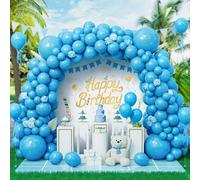 Eitolo Blue Balloons 143 pcs Light Blue Balloon Arch Garland Kit 5/10/12/18 Inch Different Size Matte Sky Blue Latex Balloon for Girls Men Boys Wedding Birthday Party Baby Shower Graduation Decoration