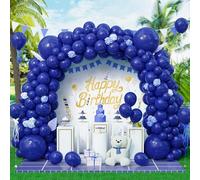 Eitolo Navy Blue Balloons 143 pcs Night Blue Balloon Arch Garland Kit 5/10/12/18 Inch Different Size Matte Dark Blue Latex Balloon for Men Boys Birthday Party Baby Shower Wedding Graduation Decoration