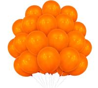 Eitolo Orange Balloons, 50 Pcs Balloon Pack 10 Inch Orange Balloon, Matte Latex Balloons for Theme Graduation Birthday Party Proposal Wedding Baby Shower Anniversary Decoration