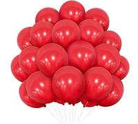 Eitolo Red Balloons - 50 Pcs Pack of 10 Inch Matte Latex Balloons for Red Theme Graduation, Valentines Day, Birthday, Wedding, Baby Shower, Anniversary Decoration