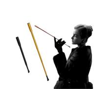 Eitonbu 2 Pieces Audrey Style Vintage Extendable Cigarette Holder,Vintage Metal Long Cigarette Hlder,Long Old-Fashioned Cigarette Holder for Costume Cosplay,Inspired by BAT's(Black, Gold)