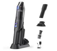 eitton Handheld Vacuum Cleaner, Hand Held Vacuum Cordless,Car Vacuum Cleaner with 20kPa Strong Suction with Digital Display, Small & Lightweight, Max 35 Mins Run-Time, Crevice Tool & Brush Tool