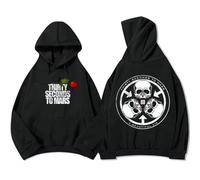 EIUIIOXU A BEAUTIFUL LIE 20th Anniversary Rose Hoodie 30 Seconds To Mars Band Graphic Sweatshirt Fall/Winter Unisex Cotton Hoodie