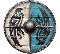 Eivor Valhalla Raven Authentic Battleworn Viking Shield 24-Inch Eivor Valhalla Raven Authentic Battleworn Viking Shield