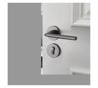EIVVCIAO 1PCS Grey Metal Living Room Door Lock Home(D_58MM)