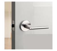 EIVVCIAO 1PCS Stainless Steel Hand Lock Single Tongue Bathroom with red and Green Indicator Light(Brushed Silver)
