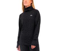 Eivy - Merino wool ribbed technical base layers - Icecold Merino Wool Gaiter Top Black Leopard for Women in Wool - Size XS Black XS