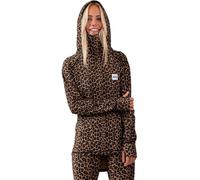 Eivy - Technical base layer - Icecold Hood Top Leopard for Women - Size M - Brown Brown M