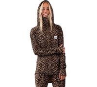Eivy - Technical base layer - Icecold Hood Top Leopard for Women - Size XS - Brown Brown XS