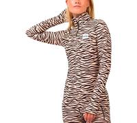 Eivy - Technical base layers - Icecold Zip Top Zebra for Women in Recycled Polyester - Size L - Beige Beige L
