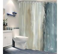 EIWAXU Abstract Art Shower Curtain - Textured Layered Composition in Beige,- Machine Washable Polyester Shower Curtains for Bathroo 120x280cm/47x110in(WxH)