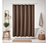 EIWAXU Brown Microfiber Shower Curtain, Soft Fabric Bathroom Curtain is Machine Washable,Machine Washable Fabric Bath Curtain170x260cm/67x102in(Width X Heigh)