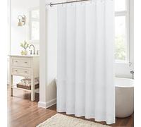 EIWAXU Fabric Shower Curtain, Extra Long White Farmhouse Style for The Bathroom, Bathroom Shower Curtains 200x200cm/79x79in(WxH)