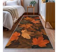 EIWAXU Maple Leaf Throw Rugs,Runner Rug Autumn Leaves Pattern, Non Slip, Washable, Home Decor Carpet for Kitchen, Entryway, Bedroom, Laundry Room 120x170cm