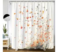EIWAXU Modern Abstract Shower Curtain with Brush Strokes for Bathroom Decor Lavender Gold White Purple Grey Black Custom Size 100x210cm/39x83in(Width X Heigh)