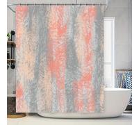 EIWAXU Modern Marble Print Shower Curtain Waterproof Fabric Bathroom Decor for Home Bath Coral Grey Color 180x200cm/71x79in(WxH)