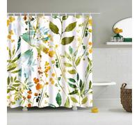 EIWAXU Scenery Tropical Green Plants Leaves Trees Flowers Bathroom Curtains Shower Curtain Waterproof Polyester Frabic 140x190cm/55x75in(Width X Heigh)