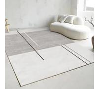EIWAXU Simple Line Loop-pile Carpet Anti-slip and Washable Carpet on The Side of The Sofa in The Living Room and Bedroom 250x280cm/98x110in