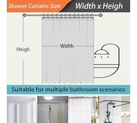 EIWAXU Simple Line Pattern Shower Curtain for Bathtub Bathroom Curtain Waterproof Polyester Fabric Bath Curtain Partition Screen 170x260cm/67x102in(Width X Heigh)