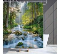 EIWAXU Waterfall Serenity Shower Curtain - Various styles of bathroom decoration, Extra Long Shower Curtains for Bathroom 210x240cm/83x94in(WxH)