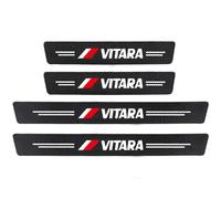 EIWXEFQT 4Pcs Car Door Sill Protector Strips for Suzuki Vitara, Car Door Sill Scuff Plate Kick Plates Black Rubber Anti-Scratch Trim Cover