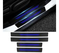EIWXEFQT 4Pcs Car Door Sill Protector Strips, for Toyota BZ4X 2022 2023 Car Door Sill Scuff Plate Kick Plates Black Rubber Anti-Scratch Trim Cover,C