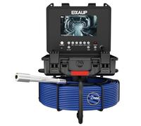 EIXAUP Sewer Camera Self Leveling with Distance Counter, 200 ft/60 m, 7mm Thicker Cable, 7" IPS 1080P Monitor, 12 Adjustable Lights, IP68 Pipe Inspection Camera with DVR and 32GB Card