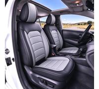EIYCY Full Set Seat Covers for Ford Kuga PU Leather | Anti-slip design Full set protects front and rear seats from dirt, scratches and everyday wear,Black-grey