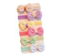 eizliyorum Baby Girl Hair Ties - 6X Toddler Scrunchies Soft Flower | Baby Girl Hair Ties, Cute Elastic Ponytail Holders for Little Girls Toddler and Preschoolers