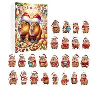 eizliyorum Christmas Countdown - 2D Flat Acrylic - 24 Days Trees Mirrors Decorations - for Walls Trees Home Party Holiday Season Lovers Friends Family Enthusiasts