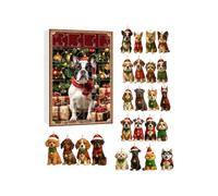 eizliyorum Dog Christmas Advent 2025 | Cute Acrylic 2D 24-Day Decorations - Kids Christmas Advent Ornaments - for Birthday Party Offices Home Room Door Window Tree School Dormitory Apartment