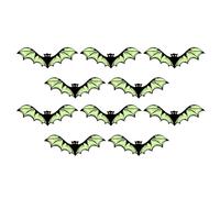 eizliyorum Halloween Bat Wall Decor | Glow in the Dark Bat Decor - Spooky Wall Ornament 10 Pieces for Halloween Yard Party Front Door Porch Haunted House Classroom Bathroom Bedroom