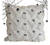 eizliyorum Halloween Pillow Covers, Ghost Pillow Covers, 3D Embroidery Case with Invisible Zipper 18X18 Inch Plush for Bedroom Kitchen Couch Bed Fall Christmas