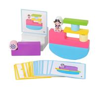 eizliyorum Kids Building Blocks,Wood Matching Blocks Game | Interactive Construction Cube Toy for Traveling Schools Kindergarten Daycare Centers